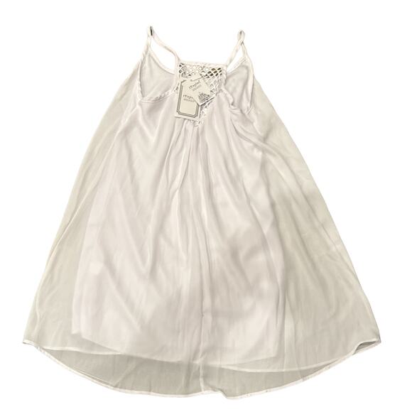 NWT iToolai Women's Chiffon Sleeveless Beach Cover Up White Size XS - Picture 3 of 9